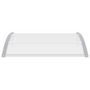 Voir la diapositive 4 : VIDAXL Auvent de porte Gris et transparent 120x75 cm PC