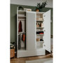 Voir la diapositive 2 : MARKET24 Armoire IMAGE 60B - Décor blanc mat - 3 portes + 2 tiroirs - L121,6 x H191 x P55 cm