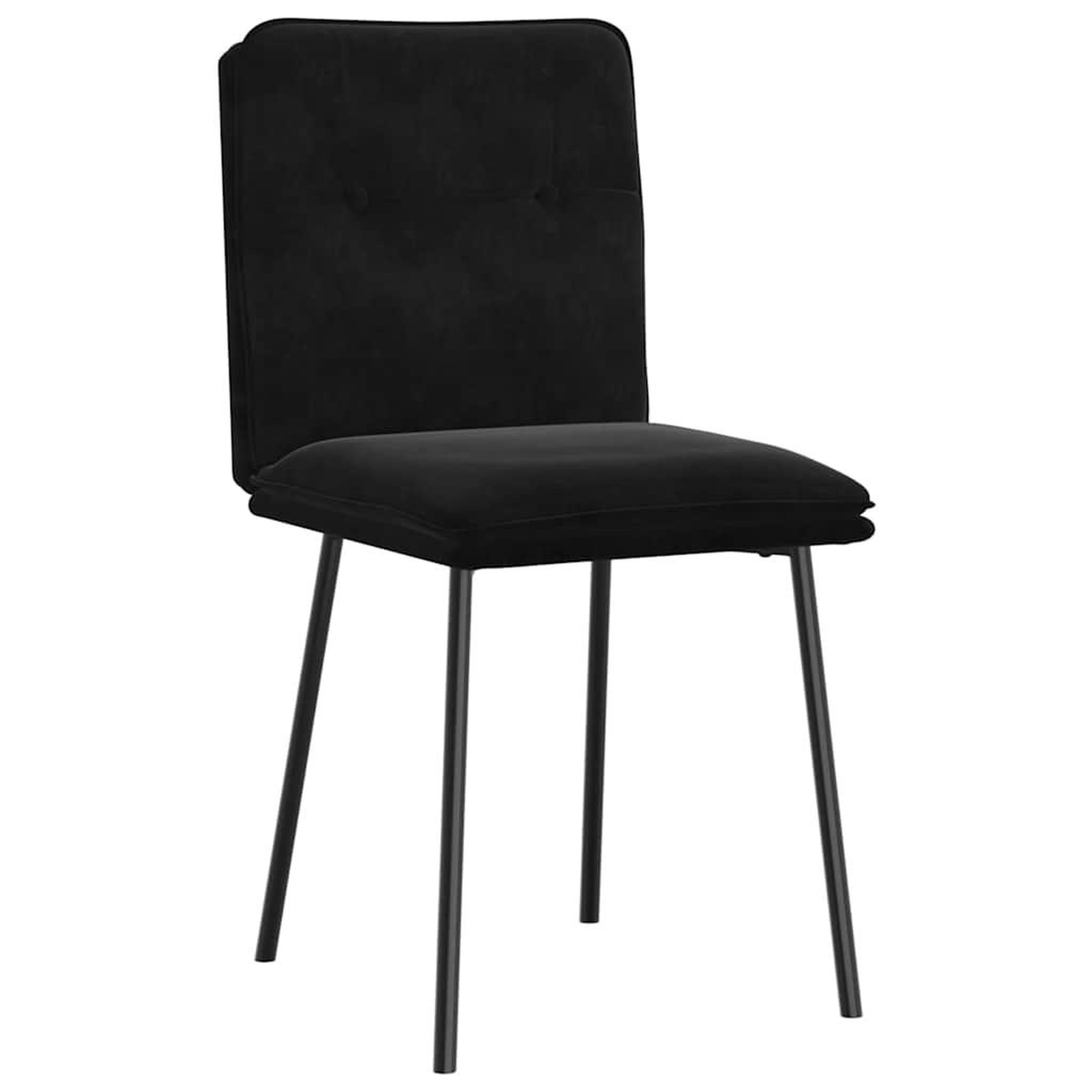 Voir la diapositive 3 : VIDAXL Chaises a manger lot de 4 Noir Velours