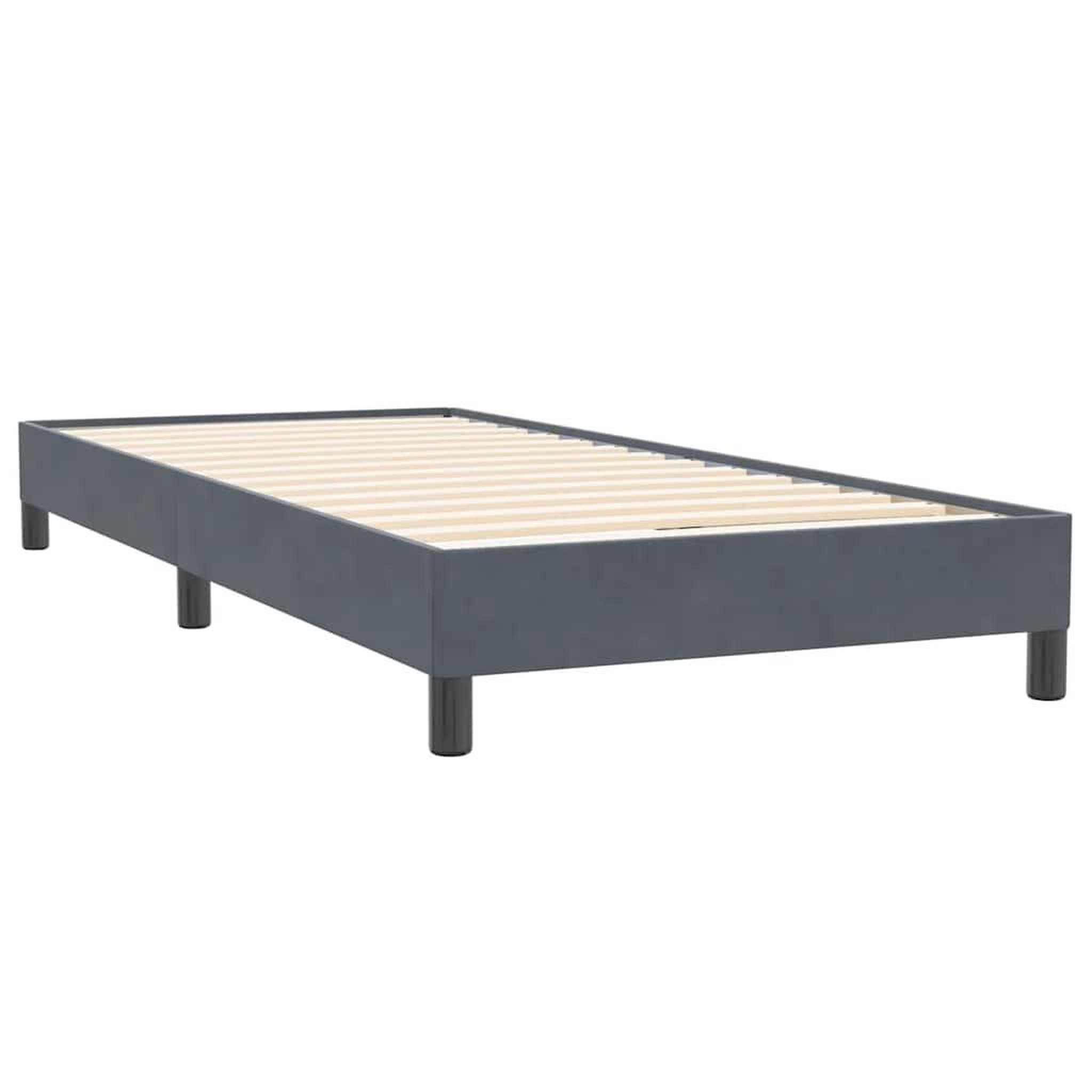 Voir la diapositive 4 : VIDAXL Sommier a lattes de lit sans matelas gris fonce 80x220 cm