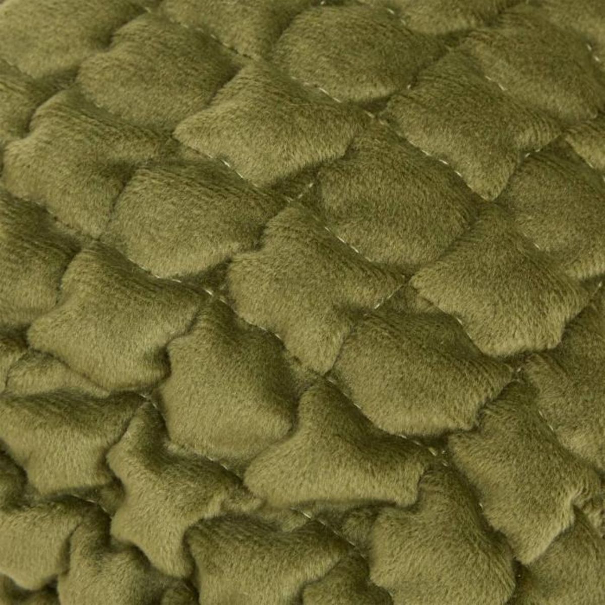 ATMOSPHERA Coussin Déco en Velours 3D  Belli  35x75cm Vert Kaki