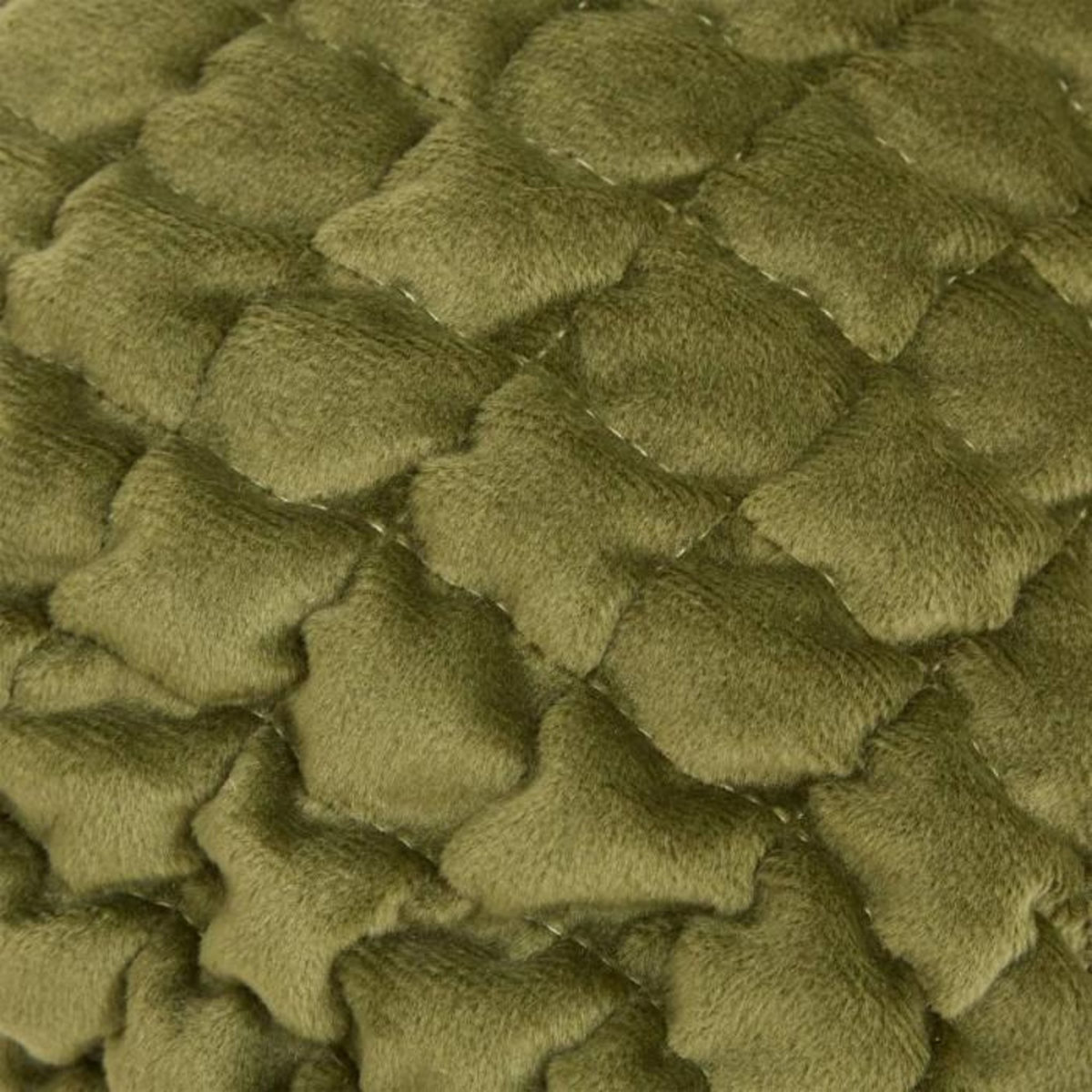 ATMOSPHERA Coussin Déco en Velours 3D  Belli  35x75cm Vert Kaki