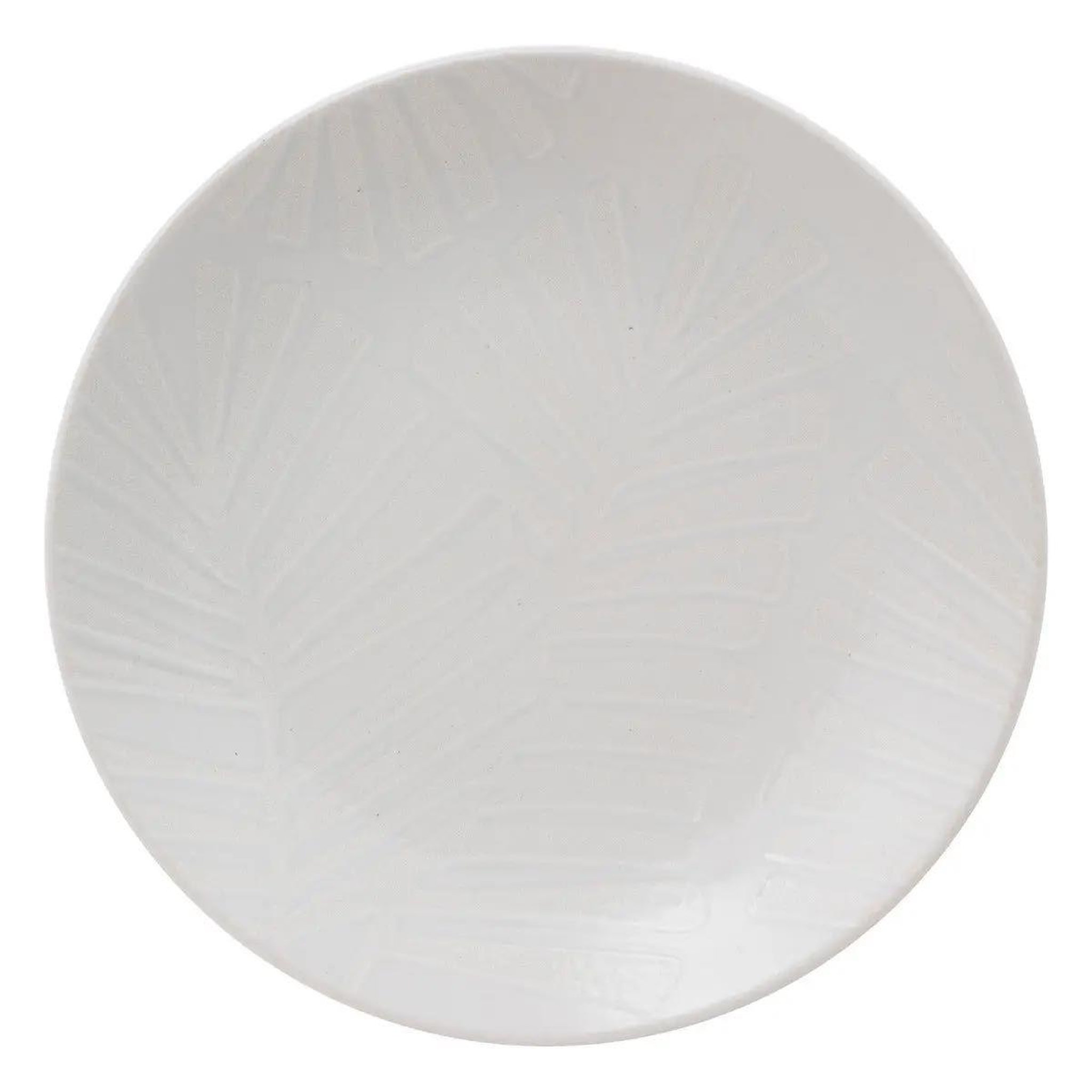 SECRET DE GOURMET Lot de 6 assiettes à dessert  leaf  20cm blanc