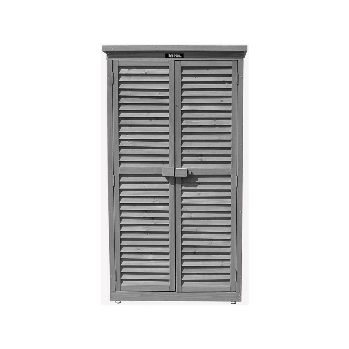 Habitat et Jardin Armoire de jardin  Space  - 87 x 46.5 x 160 cm - Anthracite