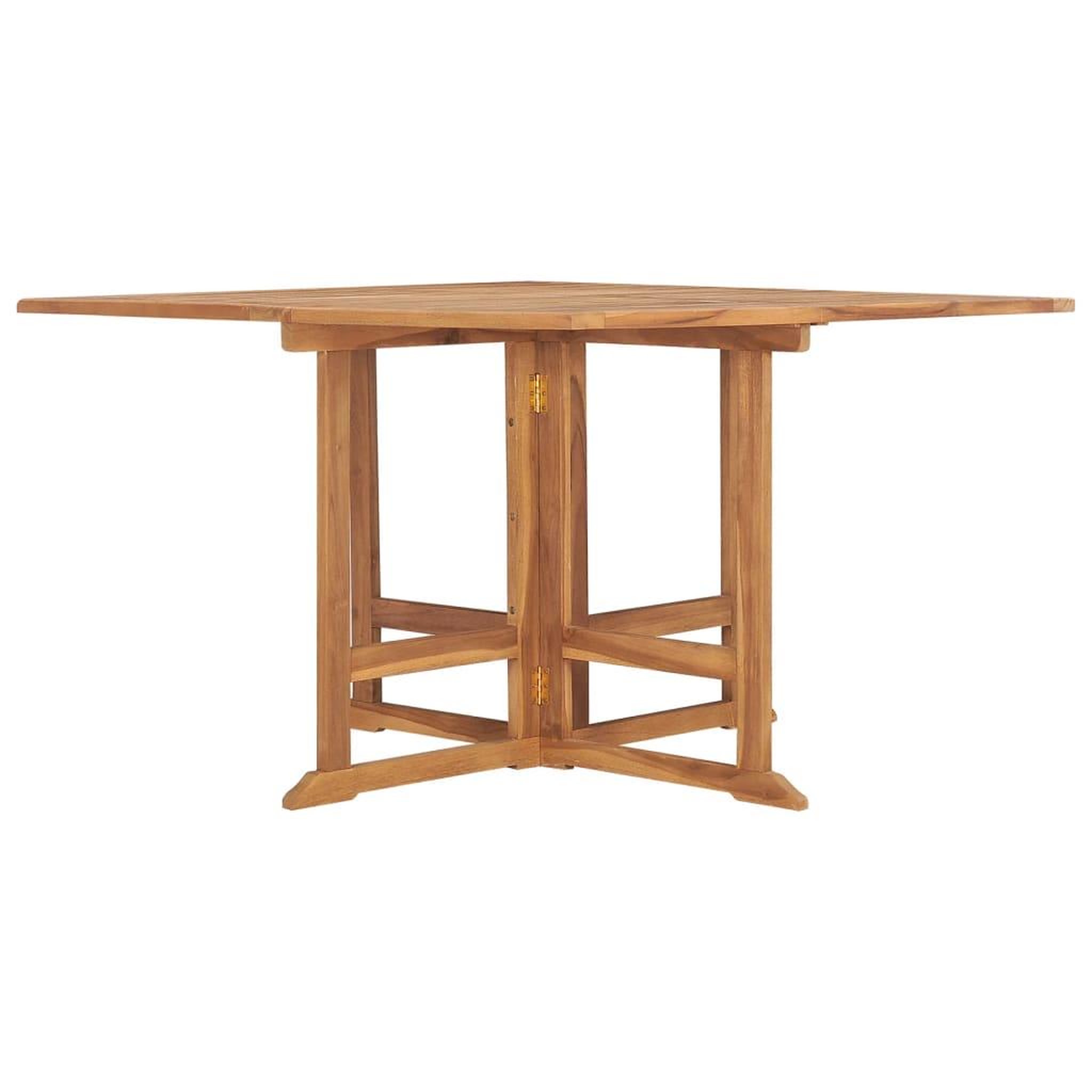 Voir la diapositive 2 : VIDAXL Table a dîner de jardin pliable 110x110x75 cm Teck massif