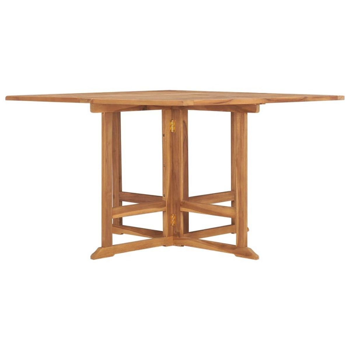 VIDAXL Table a dîner de jardin pliable 110x110x75 cm Teck massif