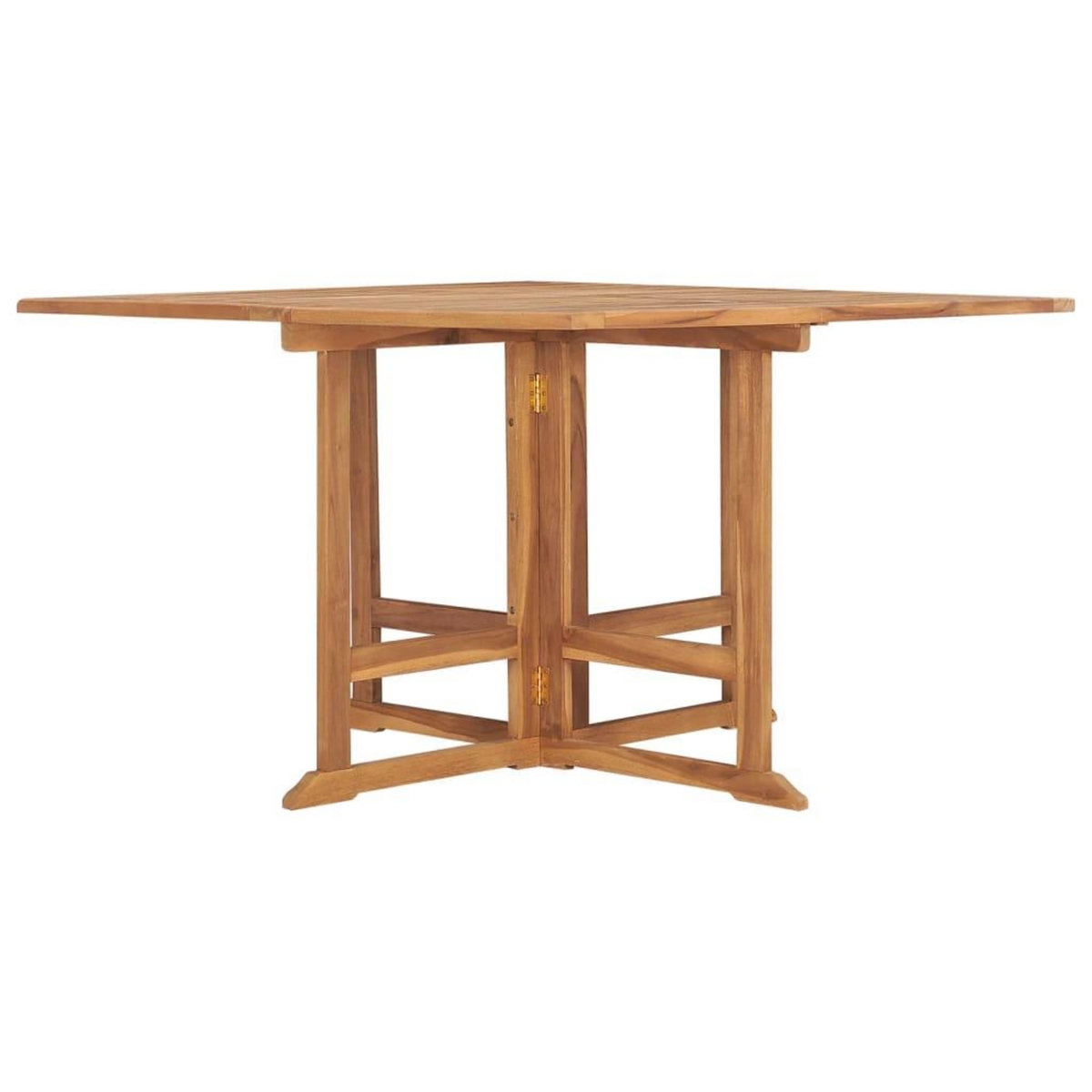 VIDAXL Table a dîner de jardin pliable 110x110x75 cm Teck massif