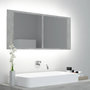 Voir la diapositive 1 : VIDAXL Armoire de salle de bain a miroir LED Gris beton Acrylique