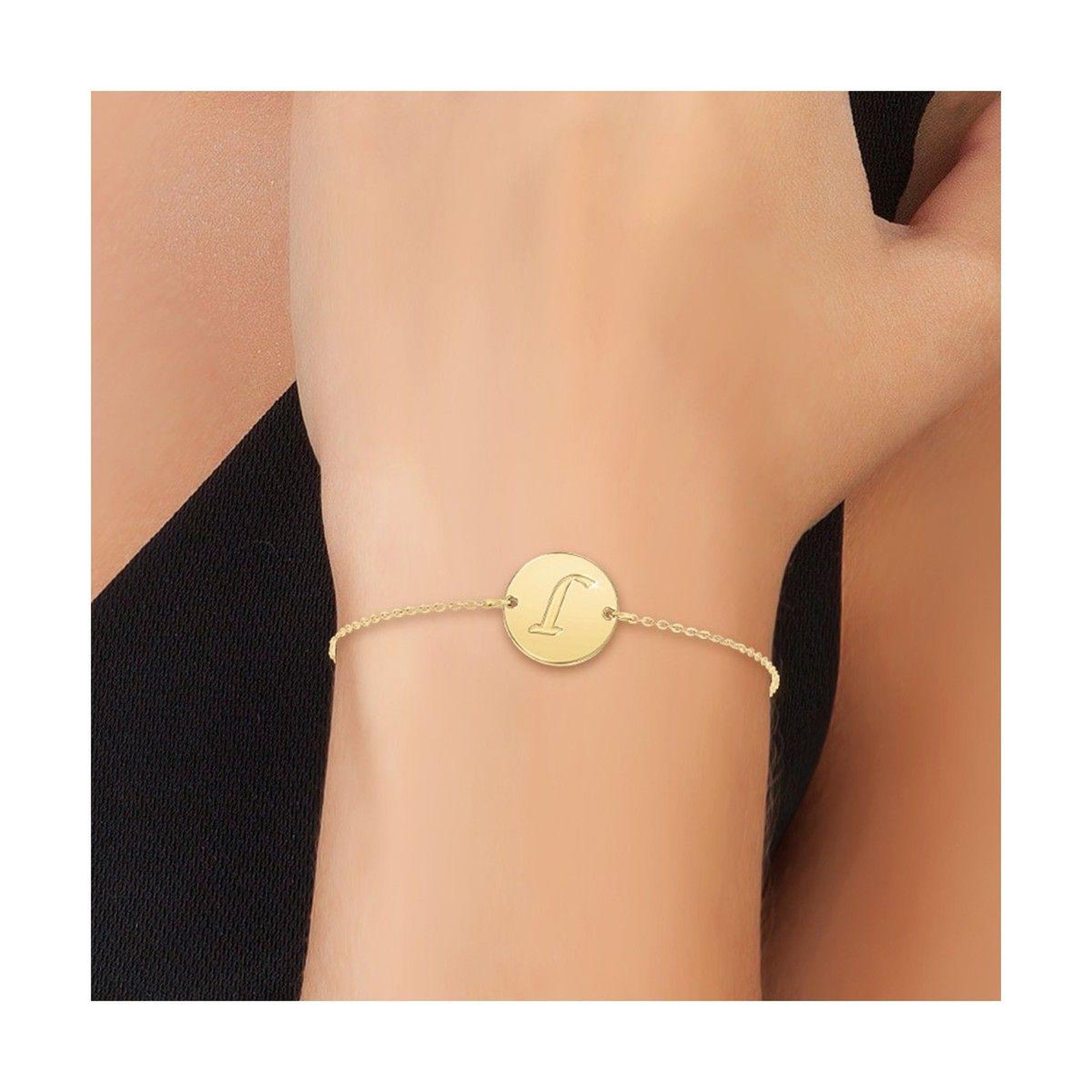 Voir la diapositive 2 : SC BOHEME Bracelet lettre J en acier inoxydable par SC Bohème