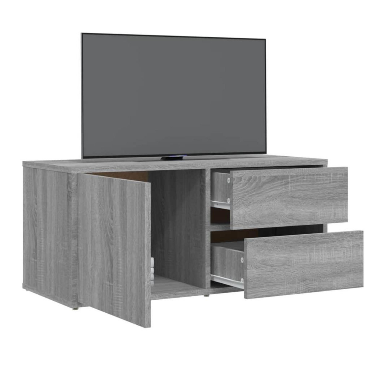 VIDAXL Meuble TV Sonoma gris 80x34x36 cm Bois d'ingenierie