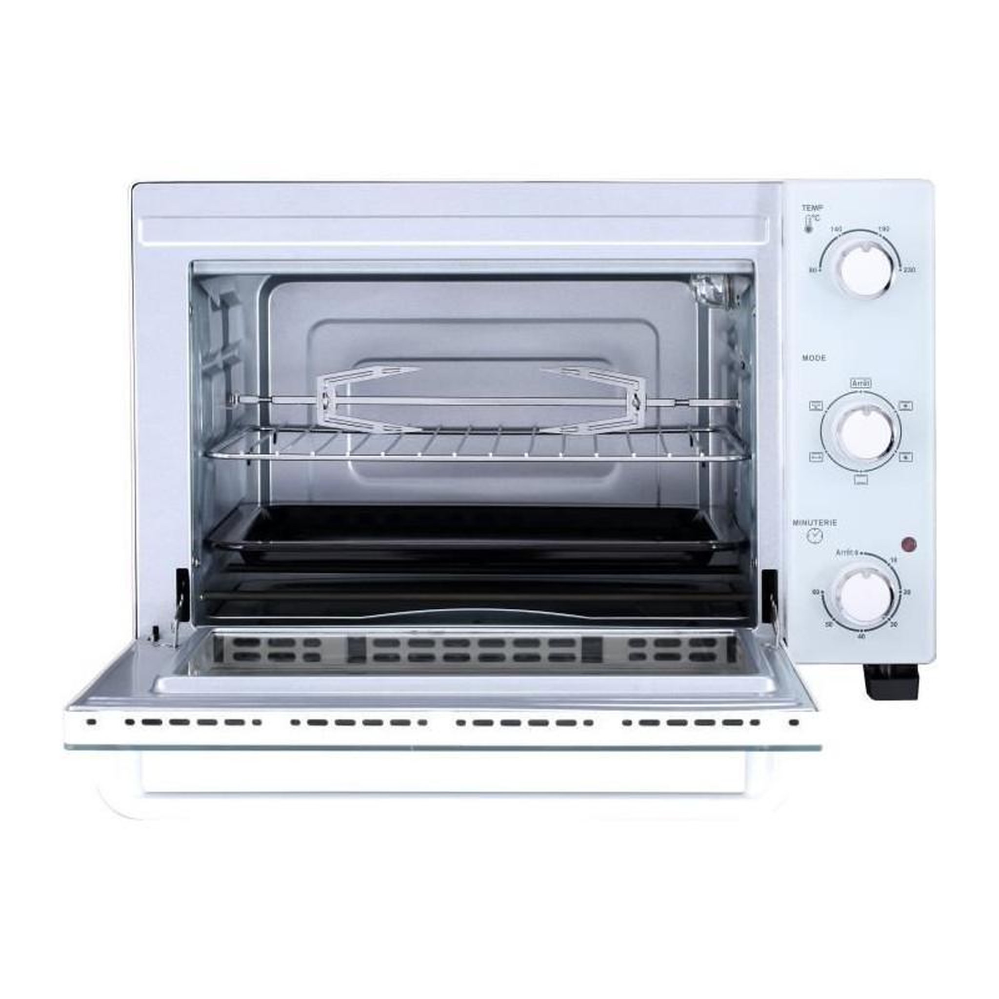 Voir la diapositive 3 : CONTINENTAL EDISON CONTINENTAL EDISON CEMF35W - Minifour electrique 35L blanc  - 1500W - Rotissoire, Convection naturelle