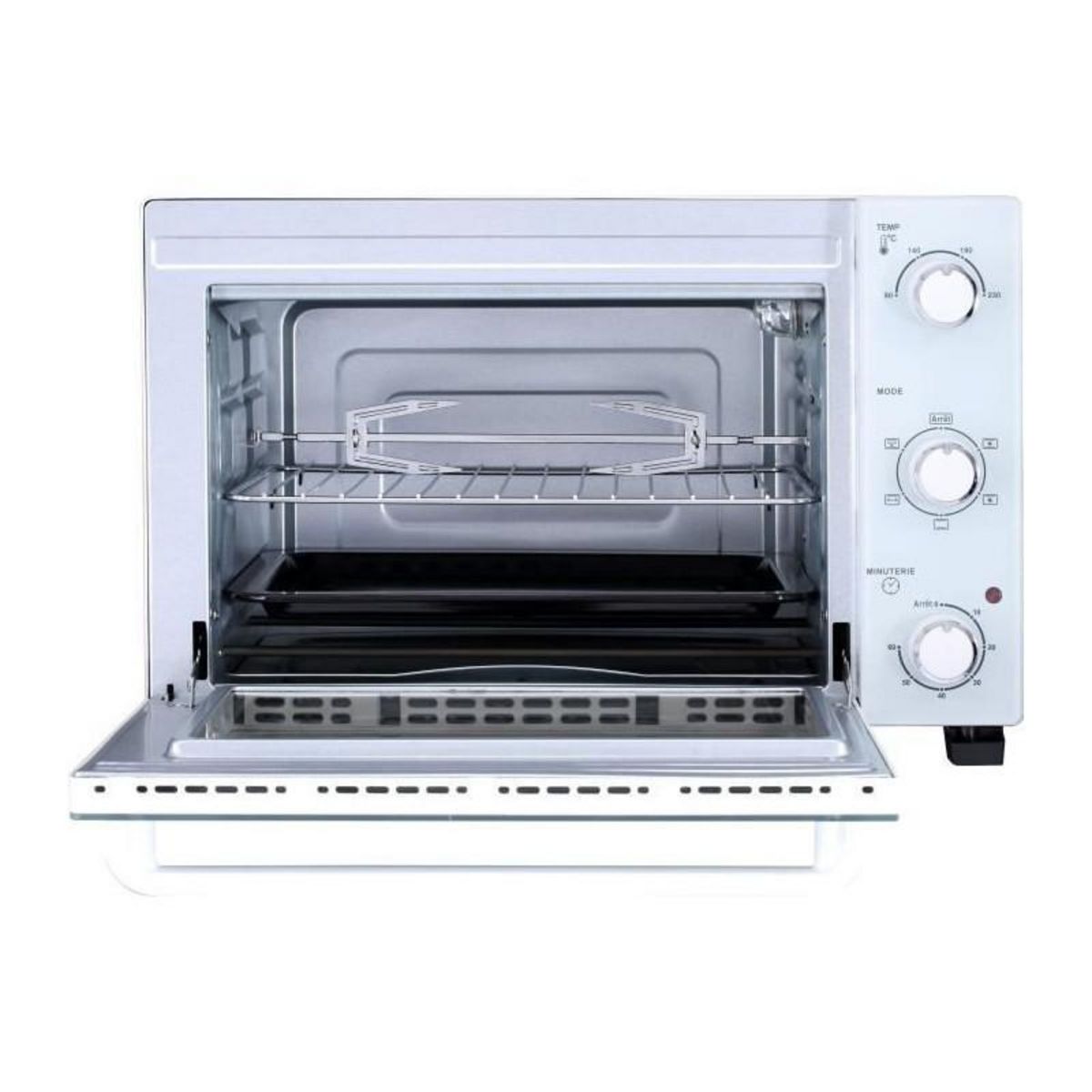 CONTINENTAL EDISON CONTINENTAL EDISON CEMF35W - Minifour electrique 35L blanc  - 1500W - Rotissoire, Convection naturelle