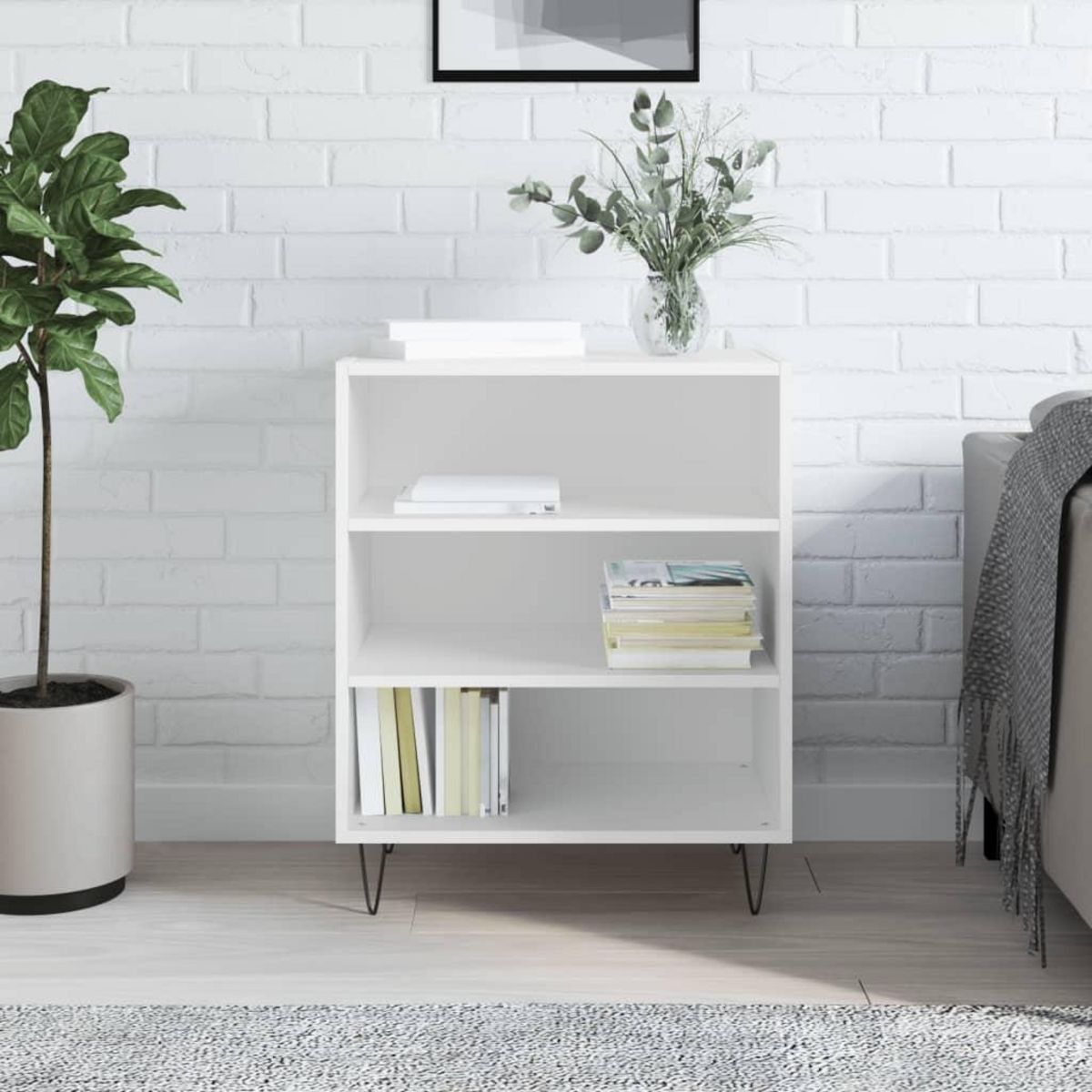 VIDAXL Buffet blanc 57x35x70 cm bois d'ingenierie