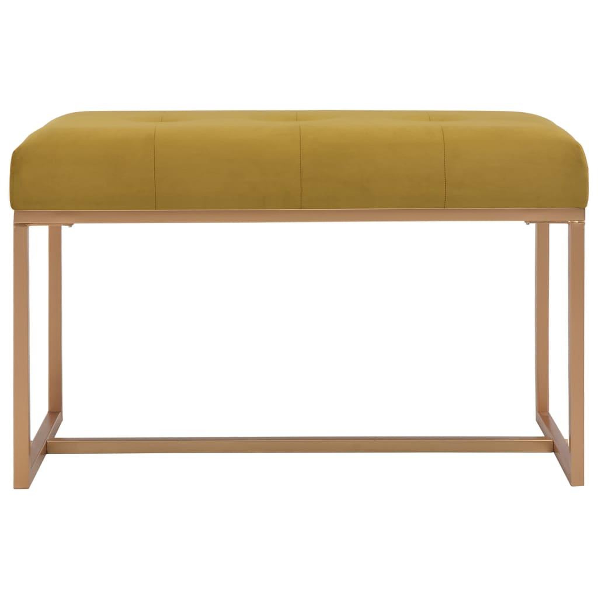 Voir la diapositive 2 : VIDAXL Banc 80 cm Moutarde Velours