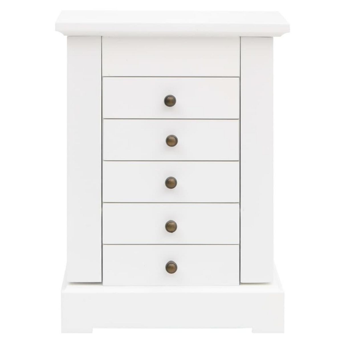 VIDAXL Boîte a bijoux avec miroir MDF 25 x 13,5 x 34 cm