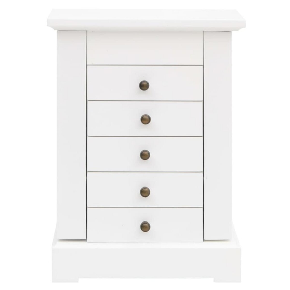 VIDAXL Boîte a bijoux avec miroir MDF 25 x 13,5 x 34 cm