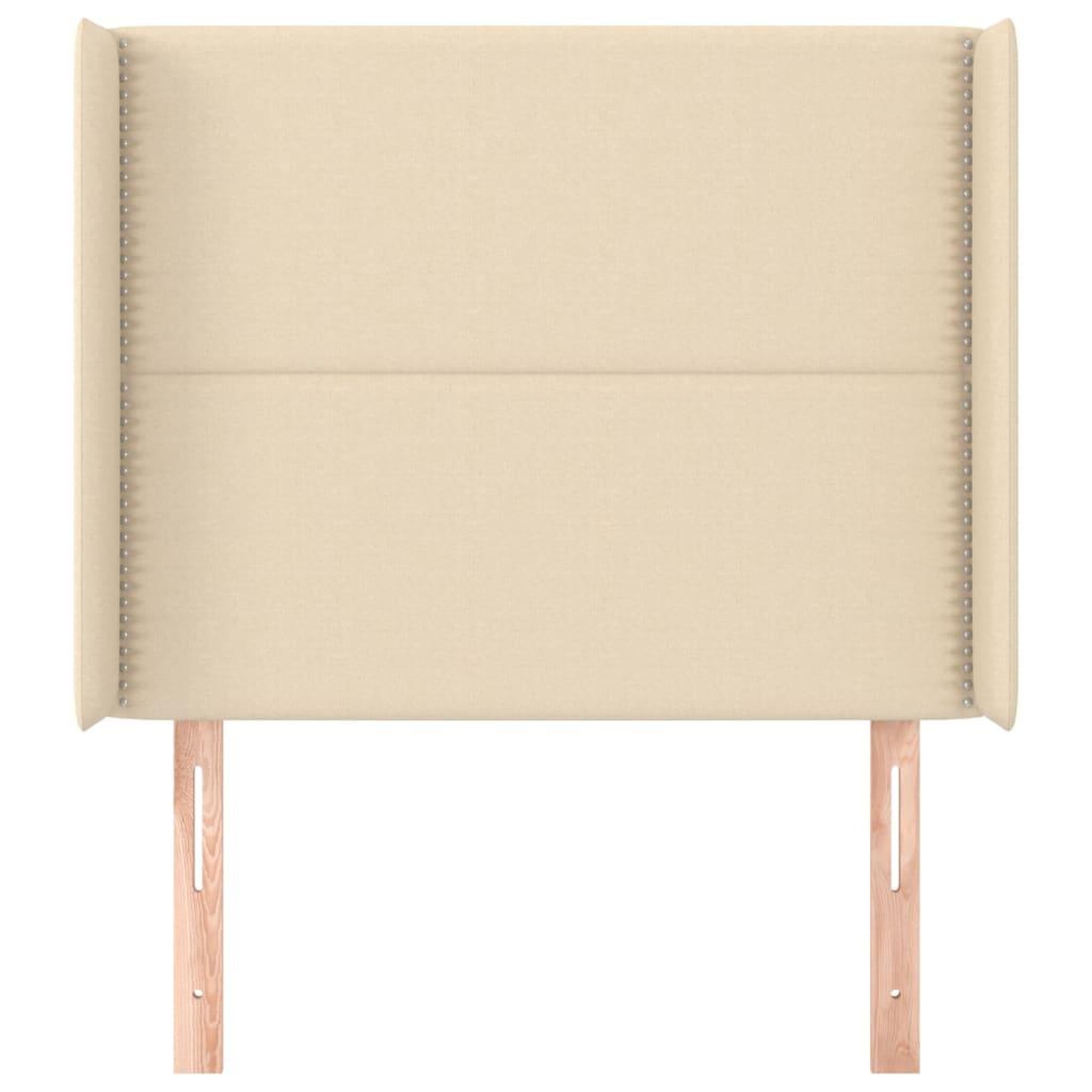 Voir la diapositive 3 : VIDAXL Tete de lit avec oreilles Creme 93x16x118/128 cm Tissu