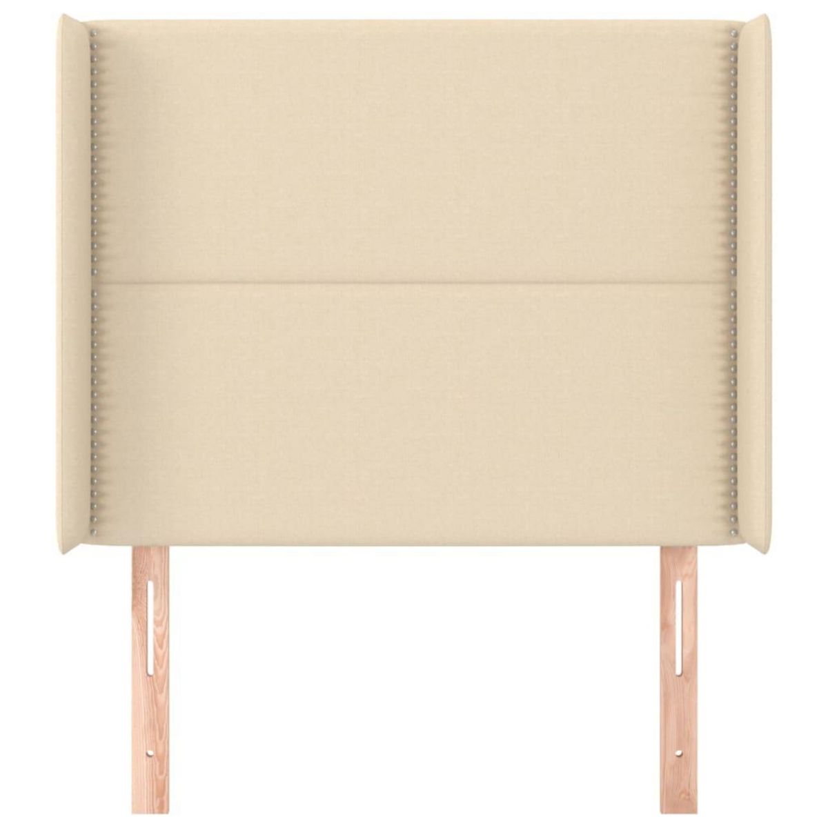 VIDAXL Tete de lit avec oreilles Creme 93x16x118/128 cm Tissu