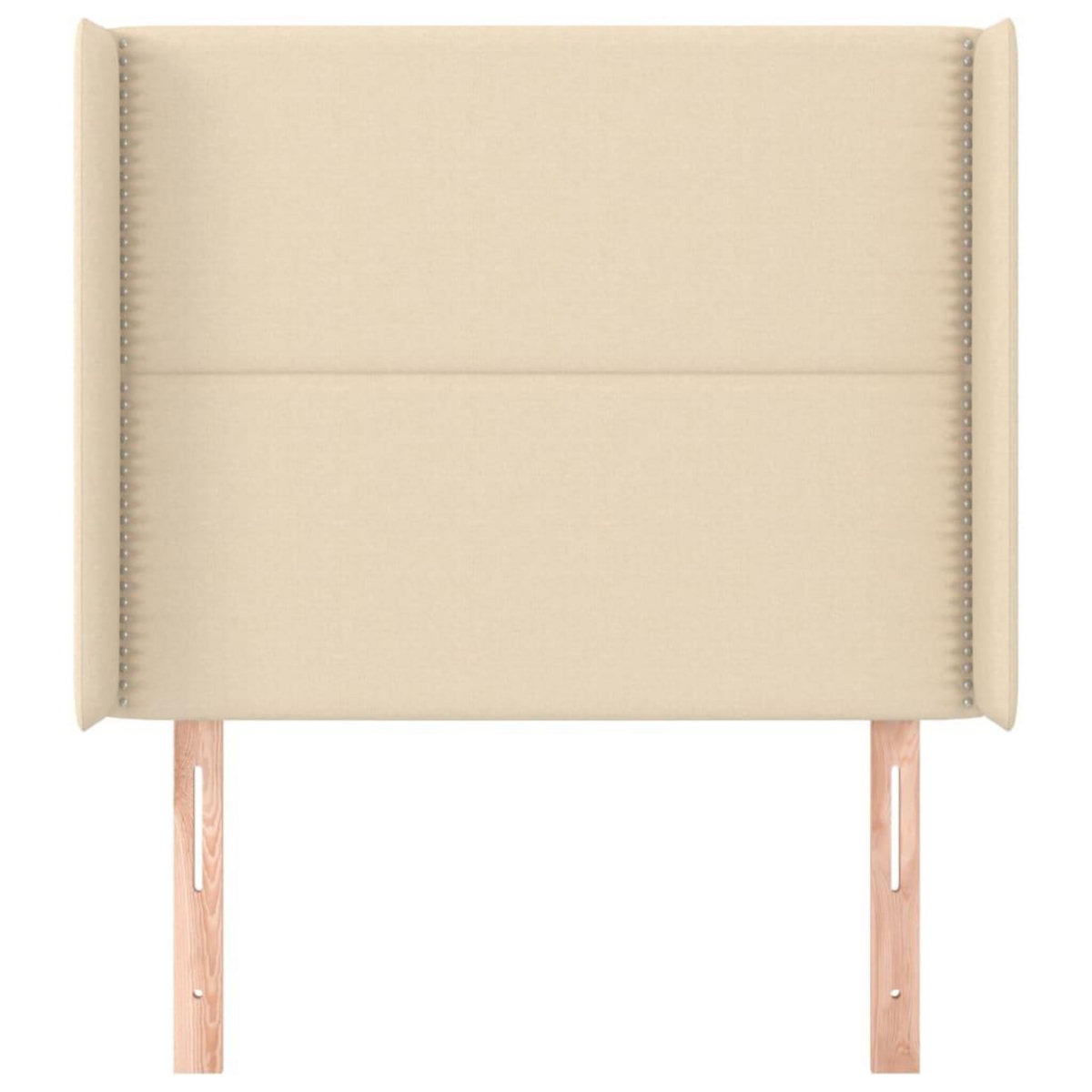 VIDAXL Tete de lit avec oreilles Creme 93x16x118/128 cm Tissu