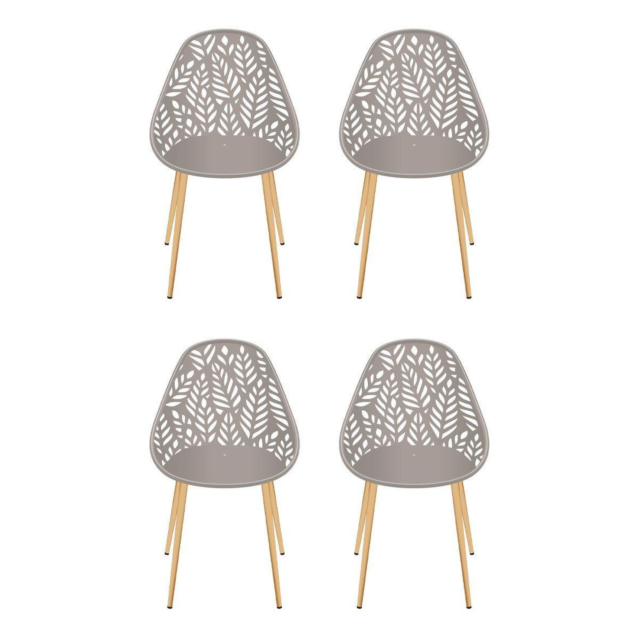 The Home Deco Factory Lot de 4 chaises de jardin  lucena  83cm taupe