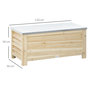 Voir la diapositive 3 : OUTSUNNY Banc coffre de jardin 2 en 1 - dim. 110L x 50l x 50H cm - charge max. 120 Kg - bois sapin pré-huilé acier galvanisé
