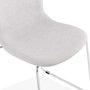 Voir la diapositive 6 : Paris Prix Chaise Design en Tissu  Sluna  85cm Gris & Chromé