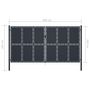 Voir la diapositive 6 : VIDAXL Portail de jardin Acier 400 x 200 cm Anthracite