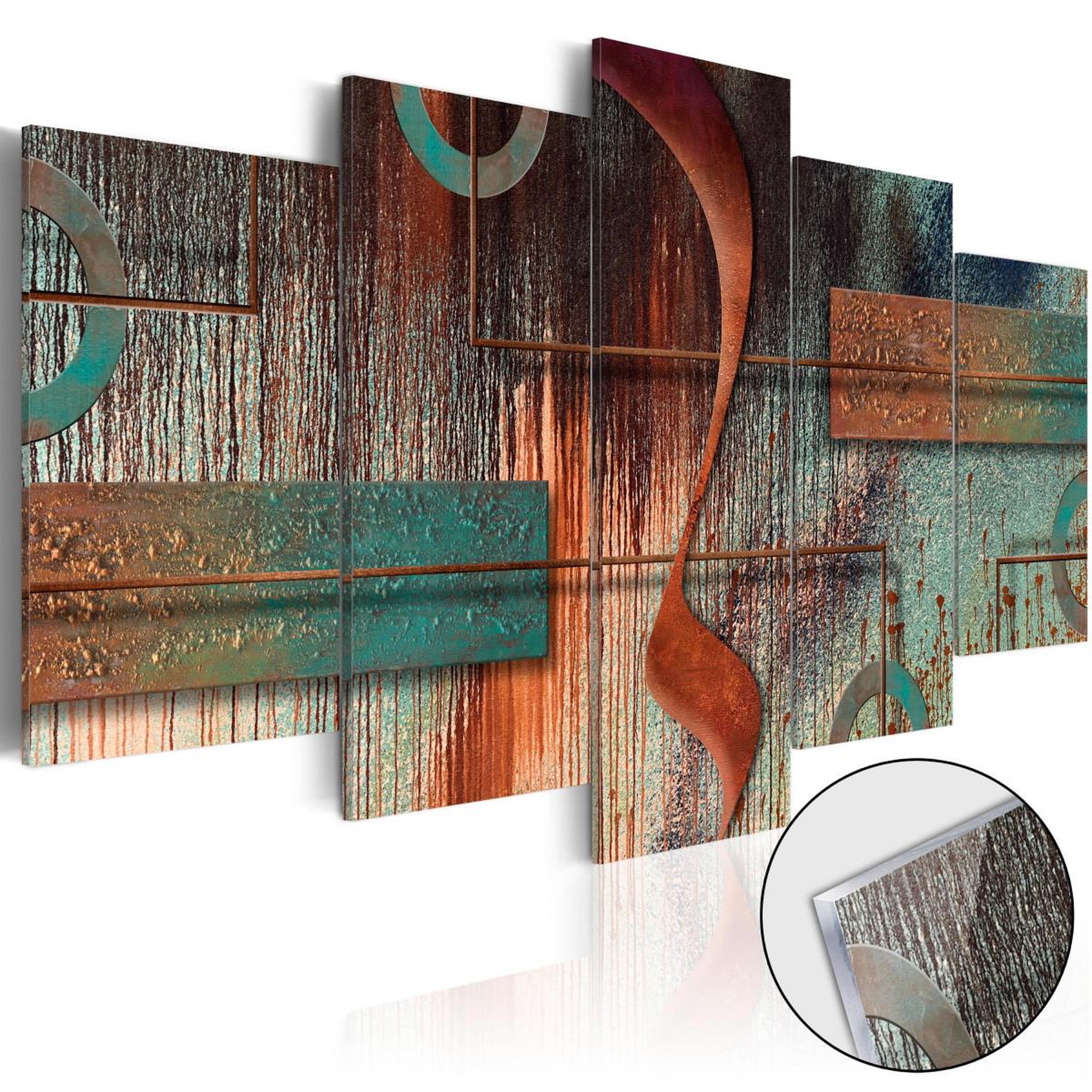 Paris Prix Tableau sur verre acrylique  abstract melody. Coloris disponibles : Multicolore