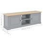 Voir la diapositive 6 : VIDAXL Meuble TV Gris 120x30x40 cm Bois