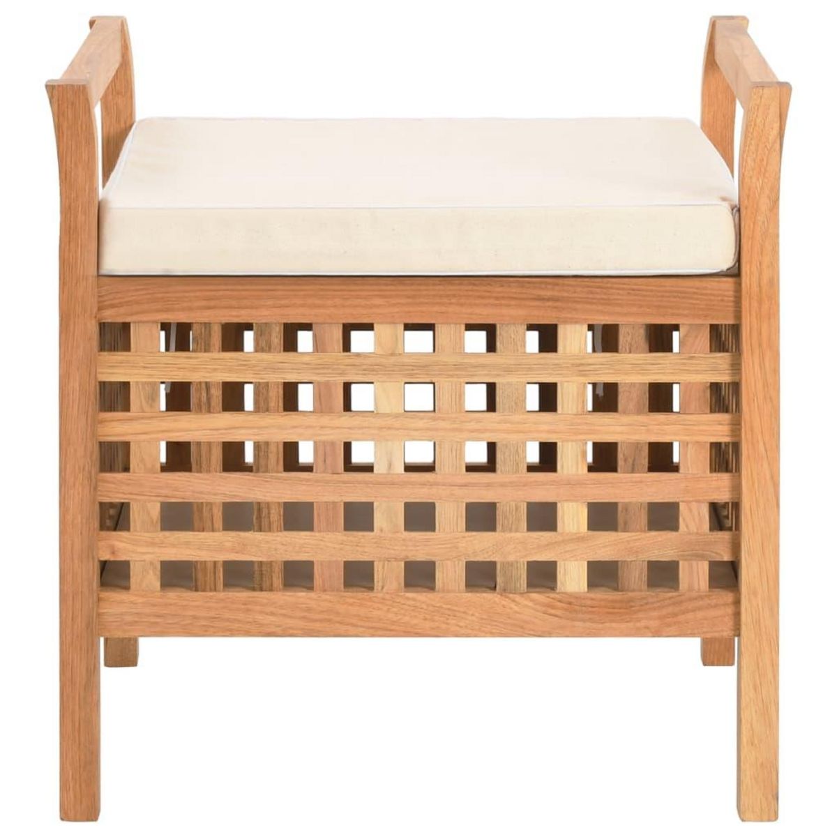 VIDAXL Banc de rangement 49x48x49 cm Bois de noyer massif