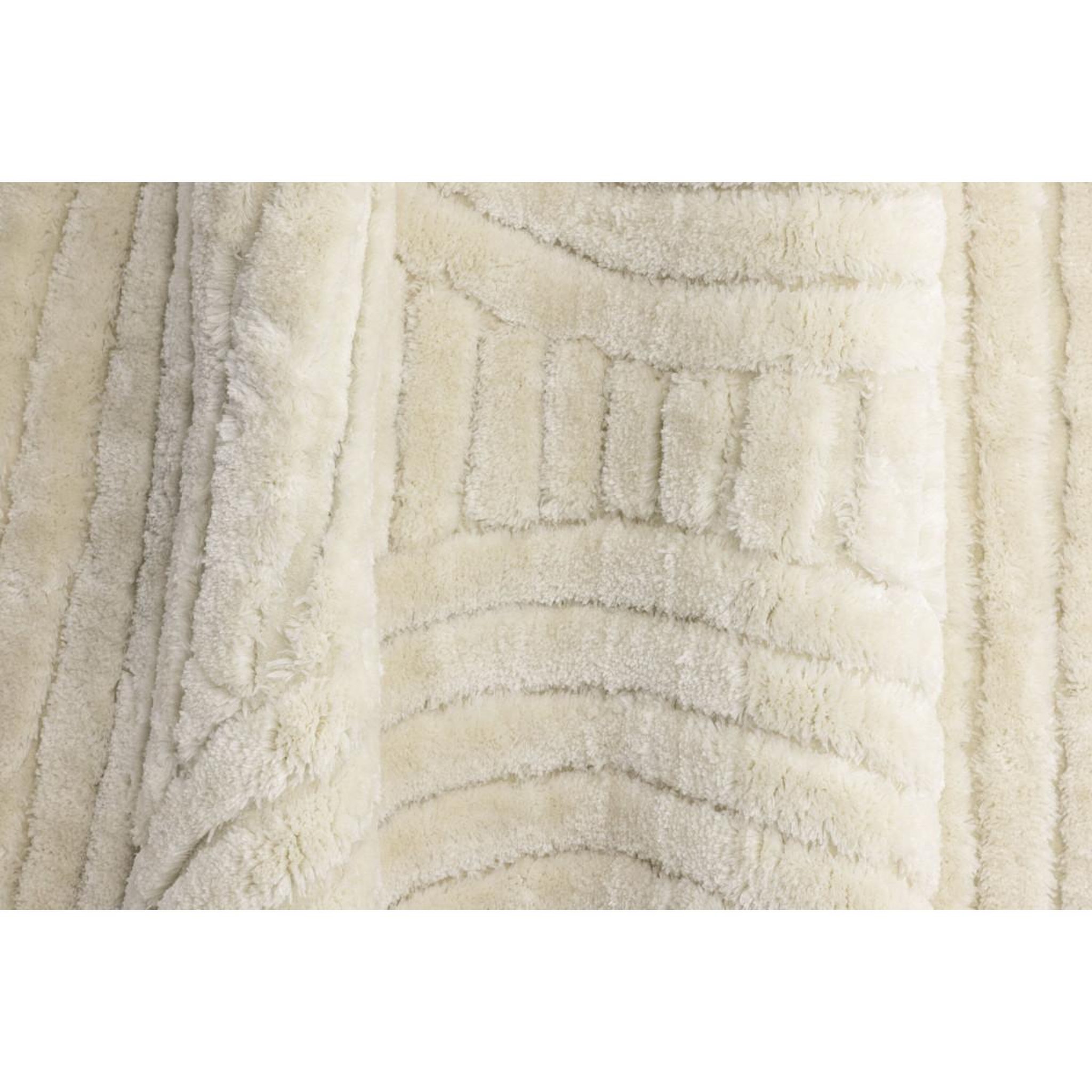 Voir la diapositive 3 : Paris Prix Tapis Déco Texturé Rond  Niklas  200cm Blanc