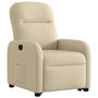 Voir la diapositive 4 : VIDAXL Fauteuil inclinable Creme Tissu