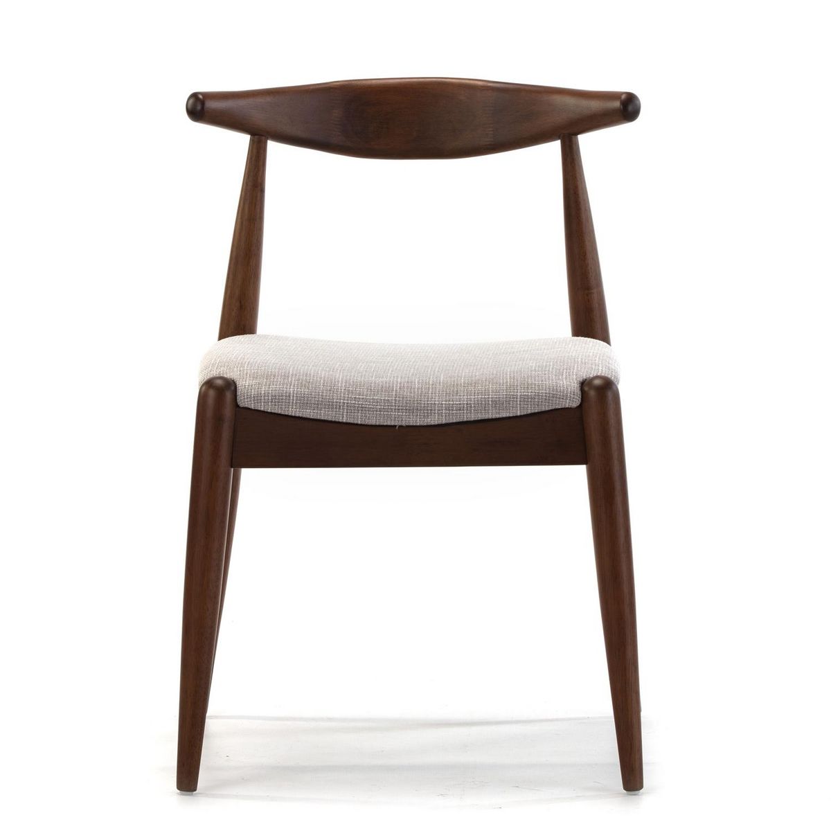 VS VENTA-STOCK Pack 2 chaises Corzo, Couleur Noyer, Bois Massif, 52,5 cm x 50 cm x 74.5 cm