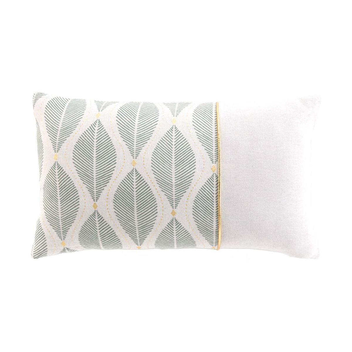 Paris Prix Coussin Imprimé Métallisé  Maho  30x50cm Vert Sauge