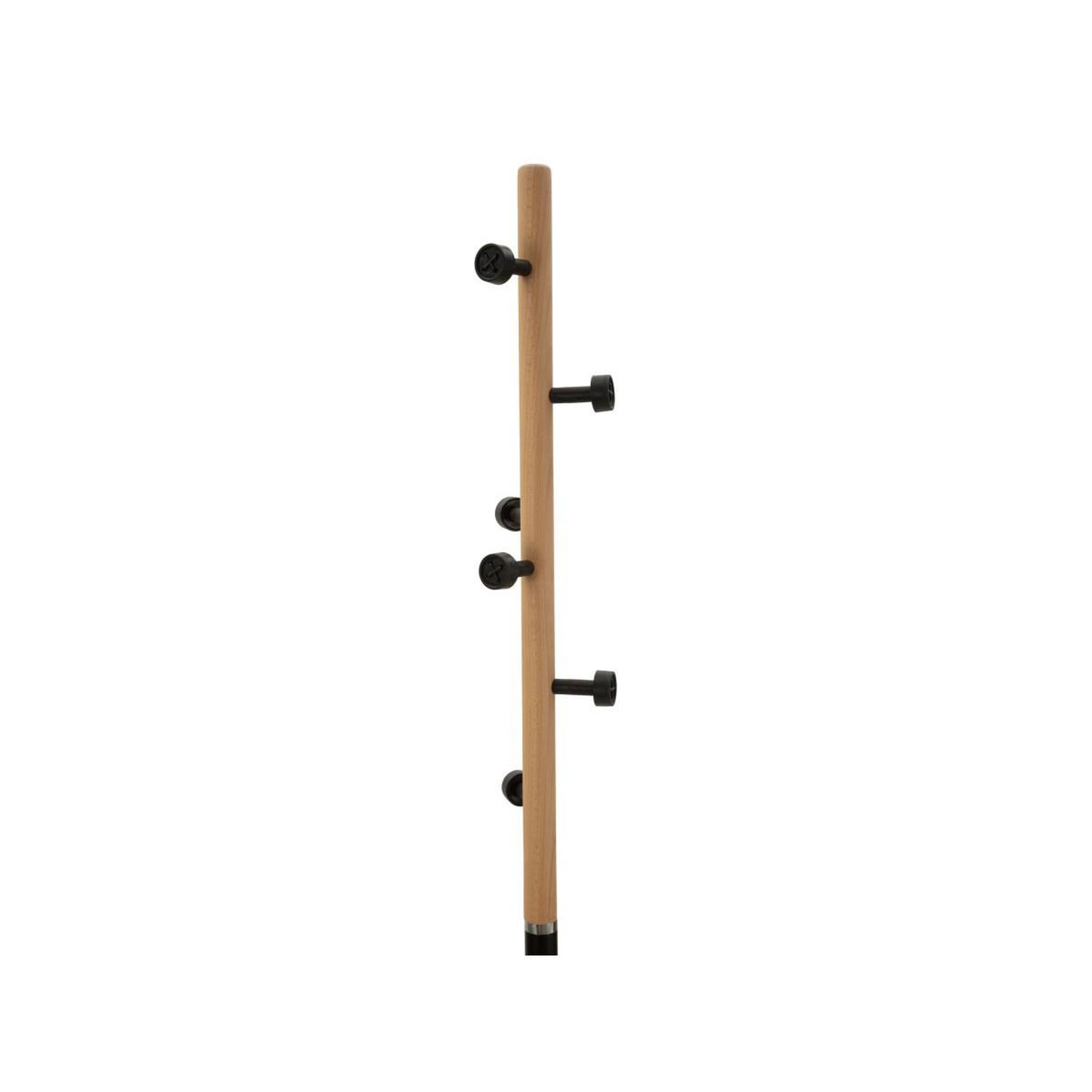 Voir la diapositive 4 : Paris Prix Porte-manteau en bois  rock  176cm noir & naturel