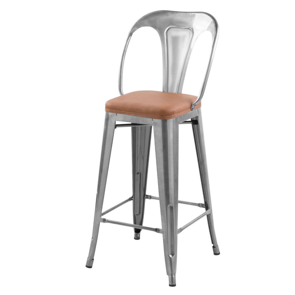 Rendez vous déco Lot de 2 chaises pour îlot central 68 cm noires et marron - Charly