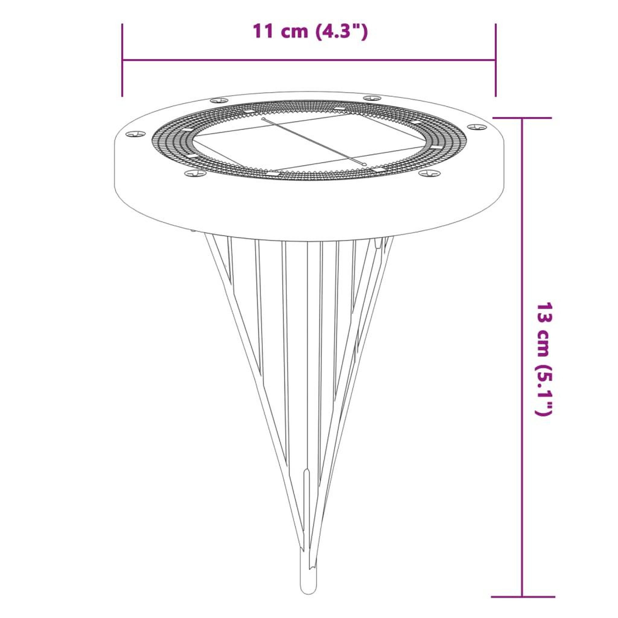 Voir la diapositive 6 : VIDAXL Lampes solaires de sol et piquets de sol exterieur 4 pcs