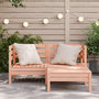 Voir la diapositive 3 : VIDAXL Canape de jardin 2 places avec repose-pied bois massif douglas
