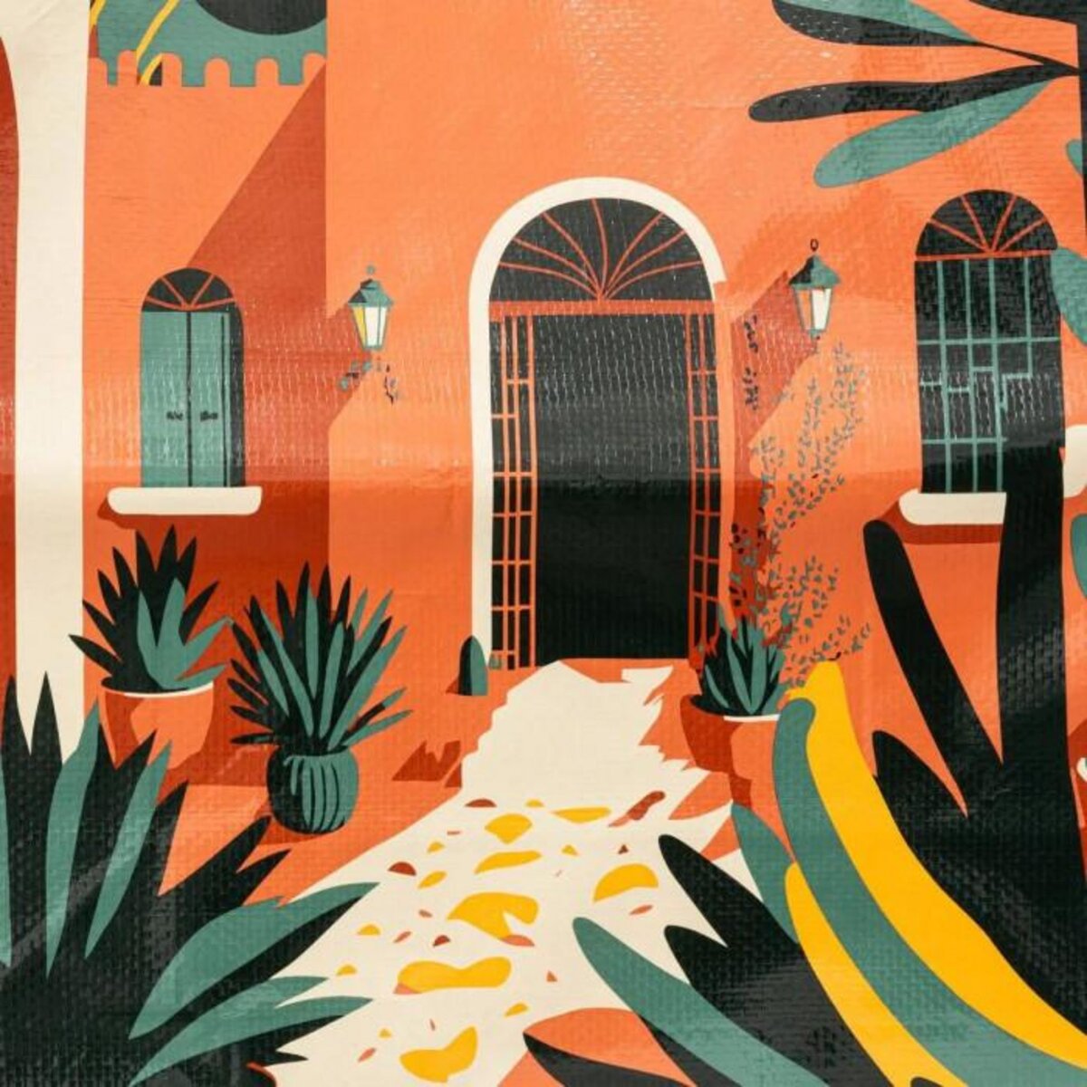 FIVE Sac Cabas de Shopping  Jardin  45cm Multicolore