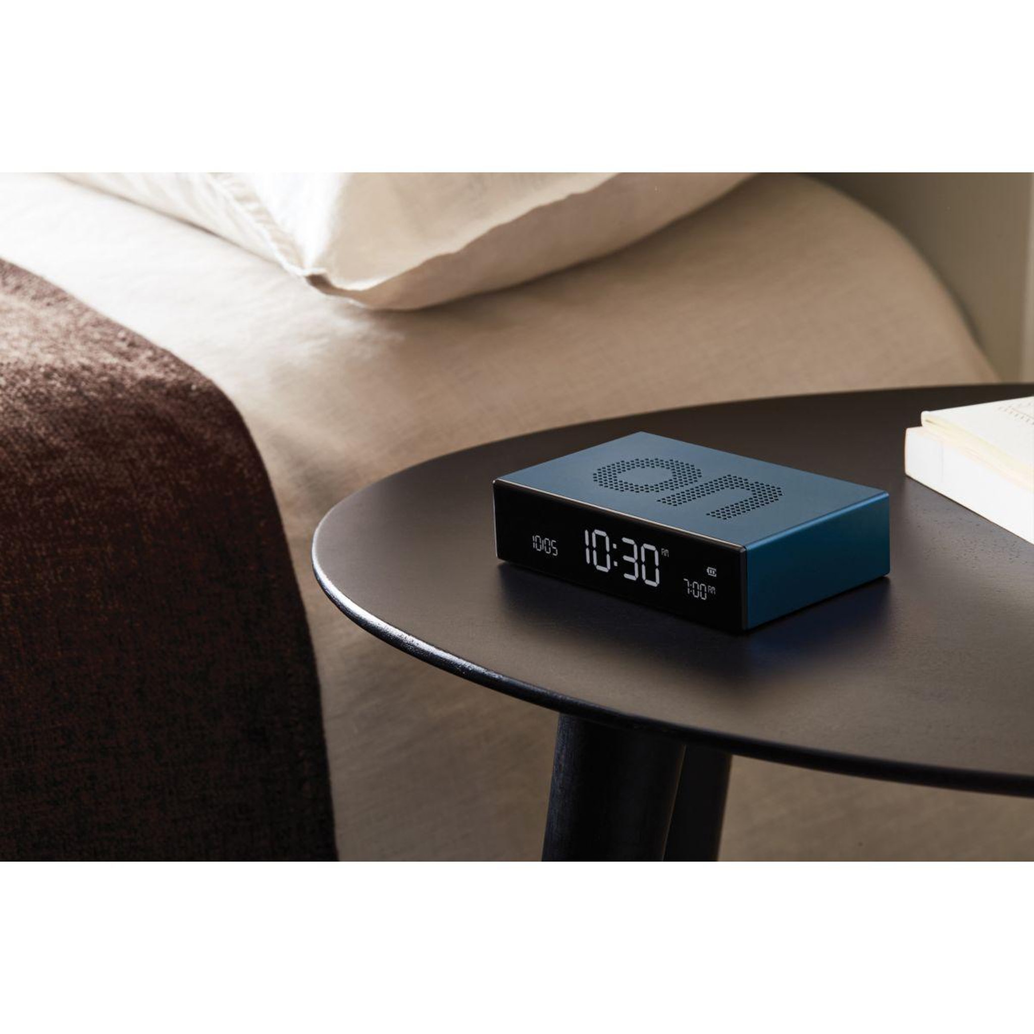 Voir la diapositive 4 : LEXON Réveil Flip Premium Rechargeable Aluminium Bleu