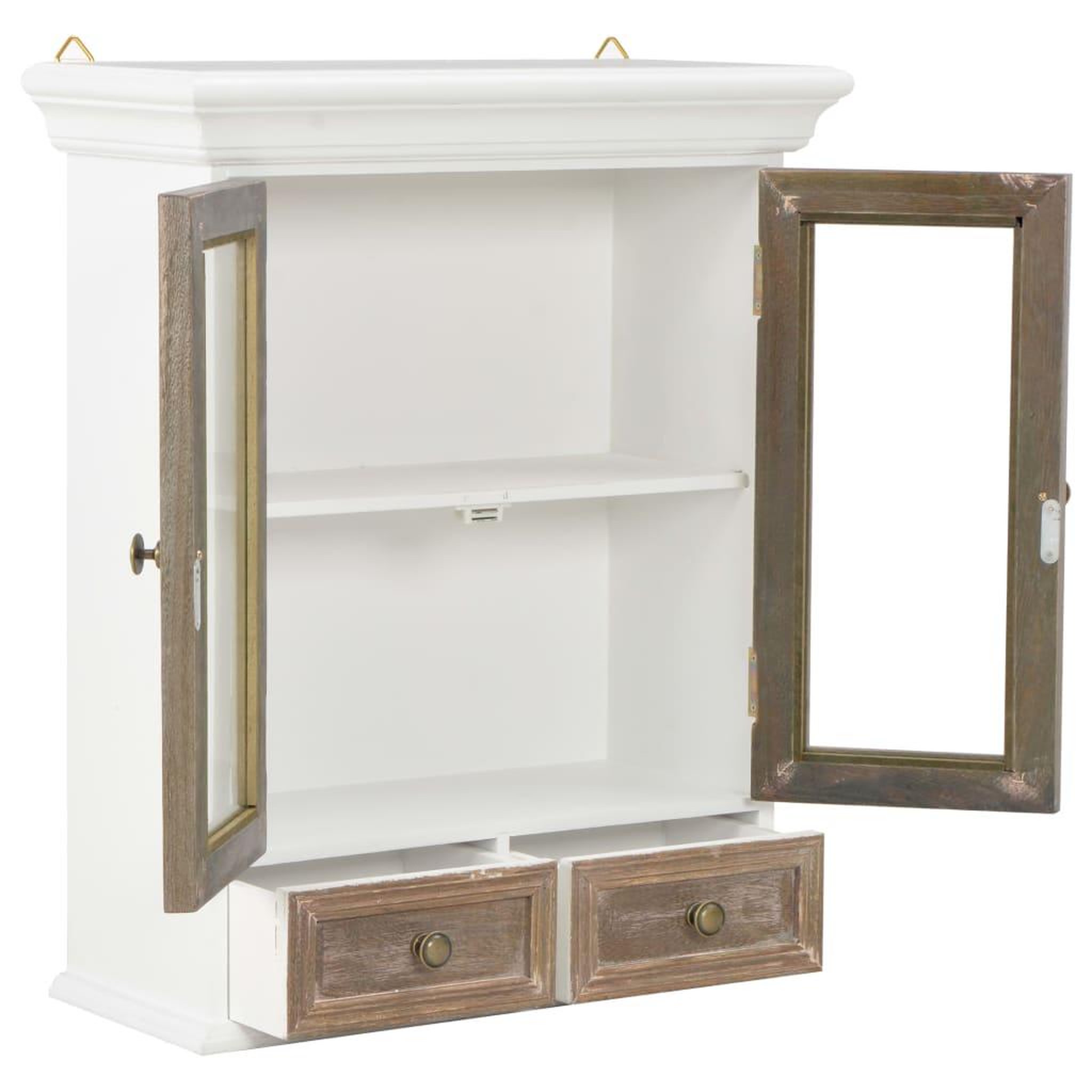 Voir la diapositive 3 : VIDAXL Armoire murale blanc 49x22x59 cm bois d'ingenierie