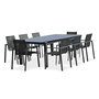 Voir la diapositive 1 : Paris Prix Ensemble Table de Jardin Extensible & 8 Fauteuils  Miami  180-240cm Gris Anthracite
