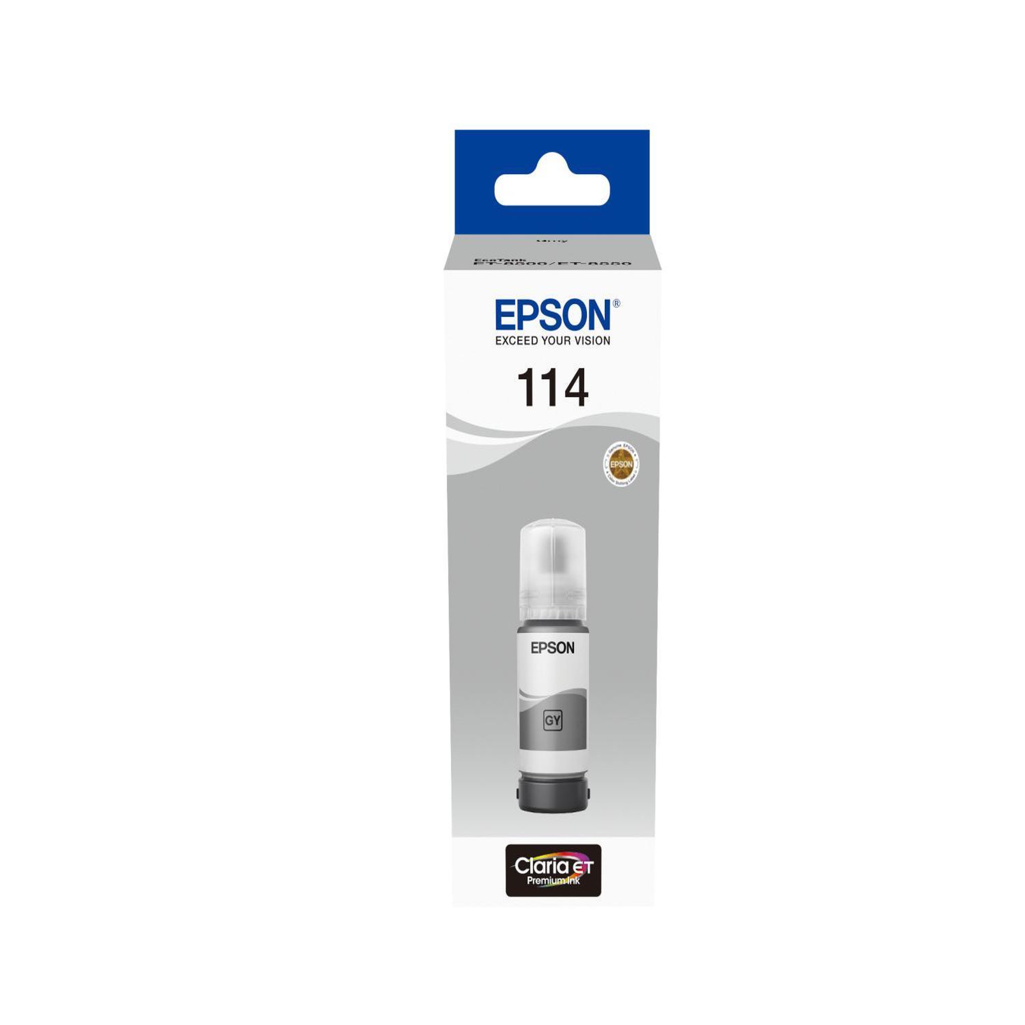 Voir la diapositive 2 : Epson Cartouche d'encre bouteille d'encre ecotank 114 grise - c13t07b540
