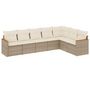 Voir la diapositive 2 : VIDAXL Salon de jardin avec coussins 7 pcs beige resine tressee