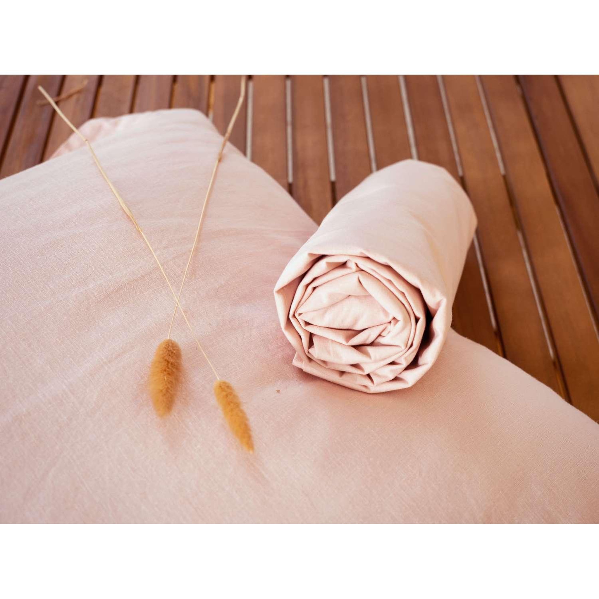 Voir la diapositive 3 : COTE DECO Drap housse - 100% coton lavé 57 fils