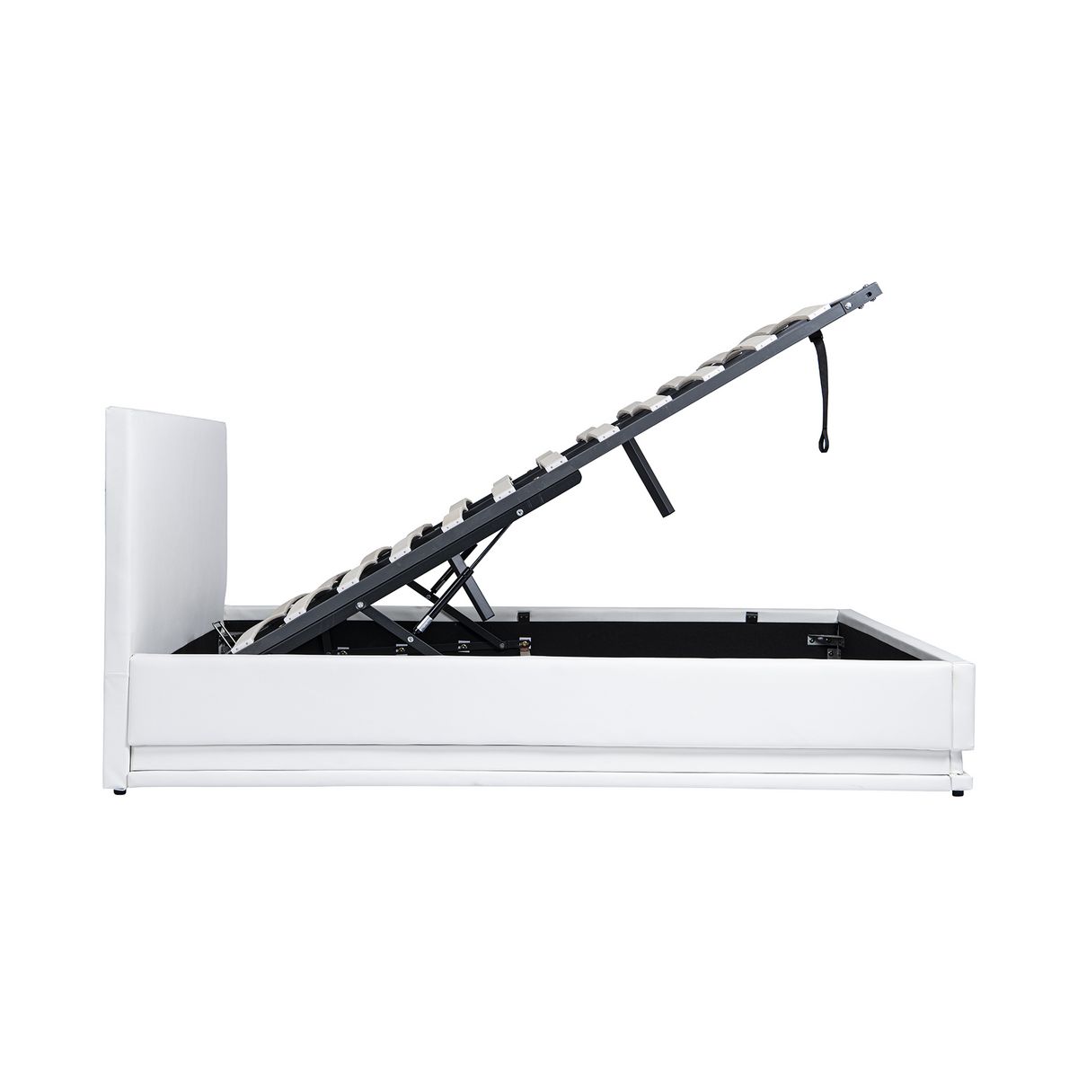 Lit coffre 140x190cm avec contour lit LED + sommier à lattes inclus GALAXY