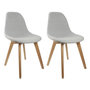 Voir la diapositive 1 : Paris Prix Lot de 2 Chaises Scandinave  Osaka  87cm Gris