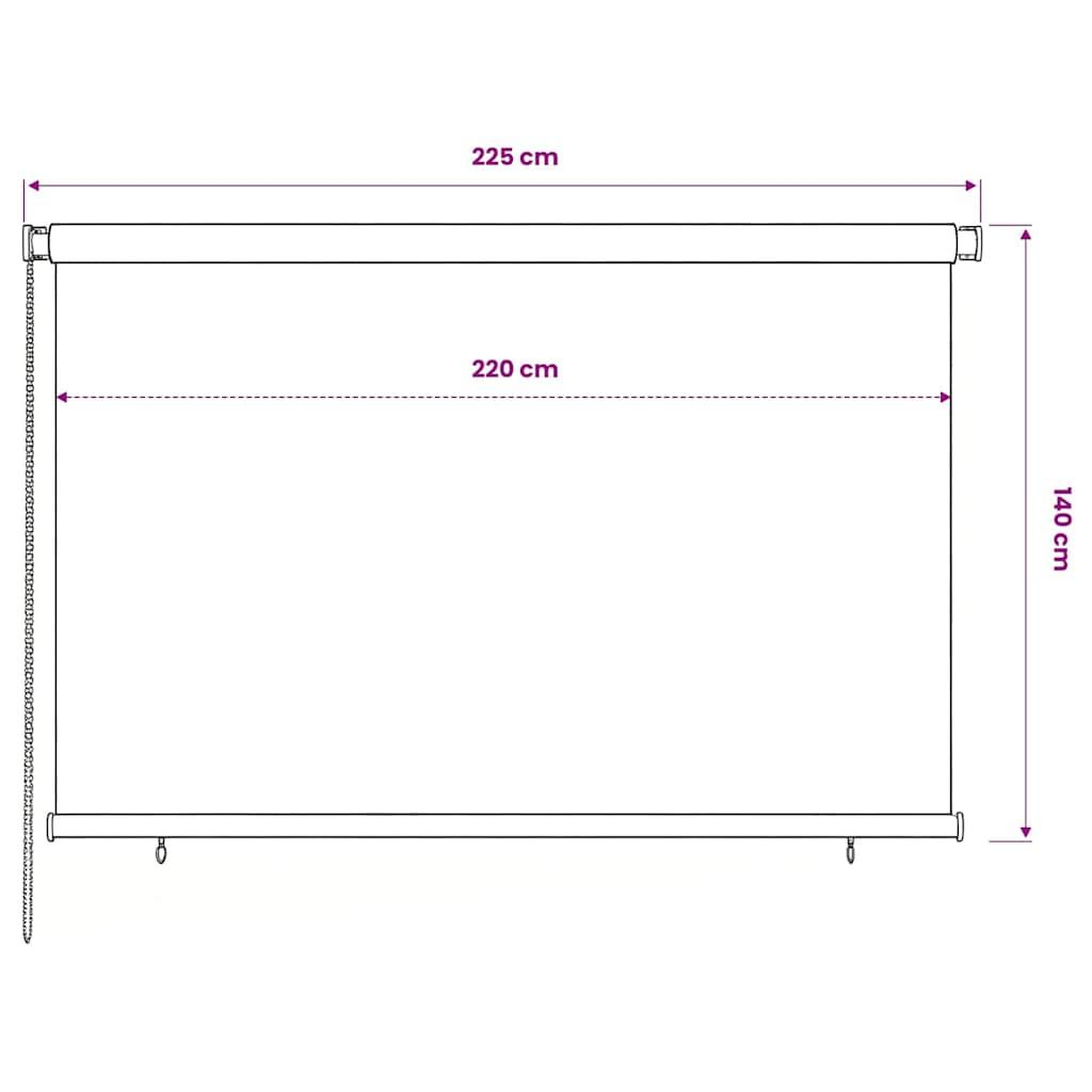 Voir la diapositive 6 : VIDAXL Store roulant d'exterieur 225 (l) x 140 (h) cm vert fonce hdpe