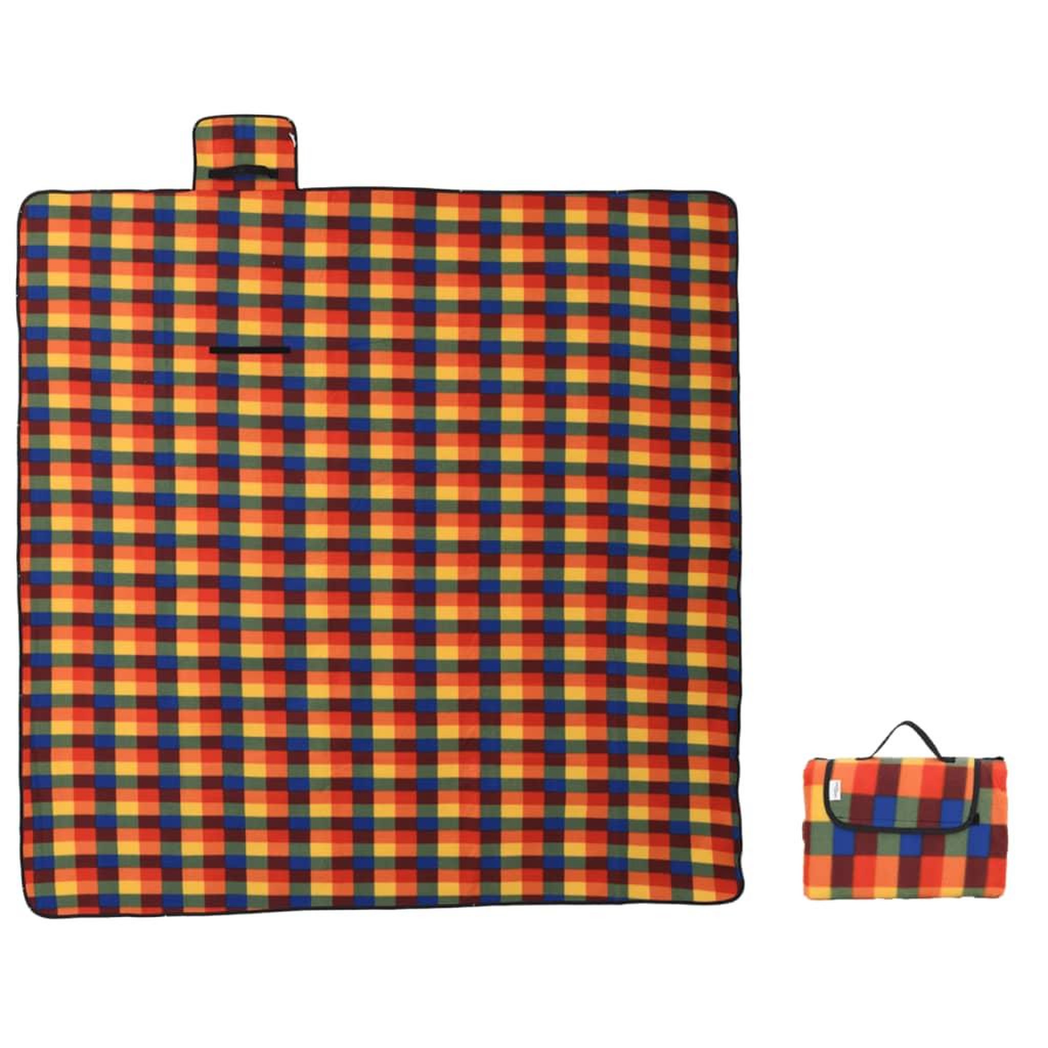 Voir la diapositive 3 : VIDAXL Couverture de pique-nique pliable 200x200 cm velours