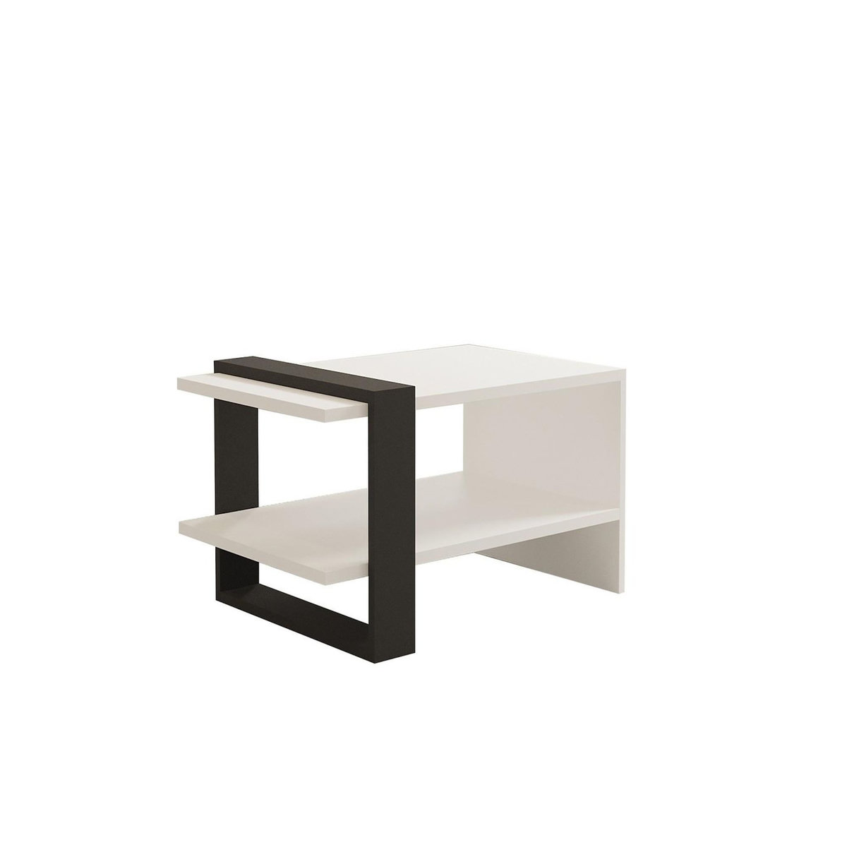 Habitat et Jardin Table basse en bois  Funda  - 80 x 55 x 35 cm - AnthraciteBlanc